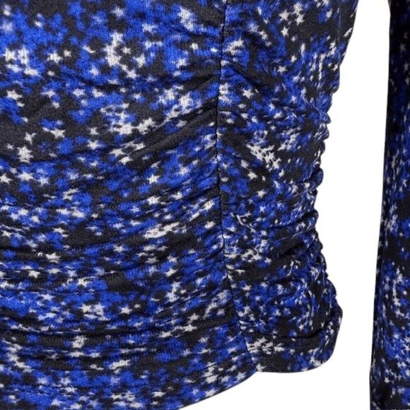 NWT Urban Outfitters Juliana Ruched Crop Peekaboo Stretch Blue Black Size Small - Picture 4 of 12